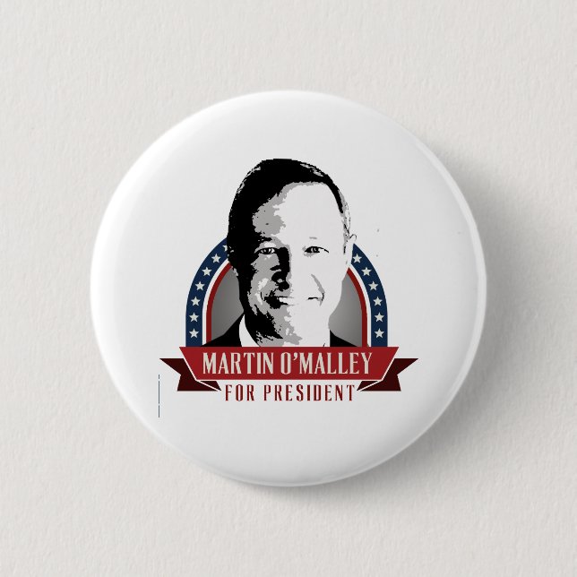 Martin O'Malley For President 2016 Spangled Banner 2 Inch Round Button (Front)