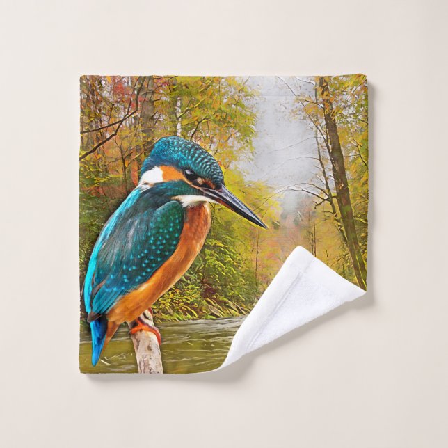 Martin pêcheur commun (Gant de toilette)