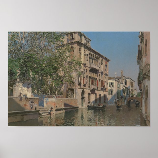Martin Rico y Ortega - A Canal in Venice Poster (Front)