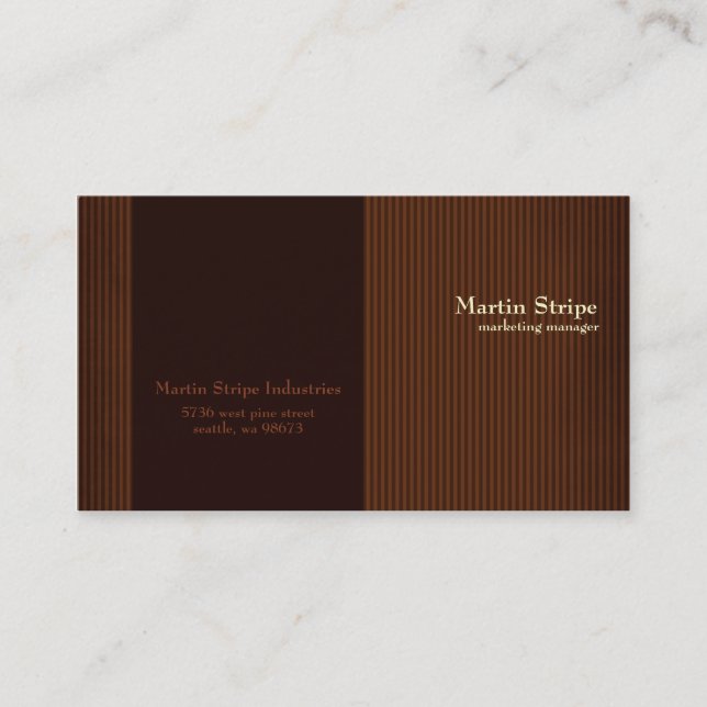Martin Stripe Business Cards (Front)