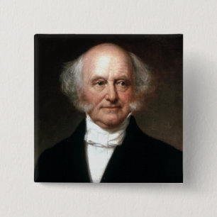 Martin Van Buren 2 Inch Square Button