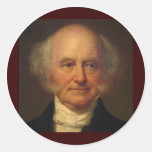 Martin Van Buren 8 Classic Round Sticker