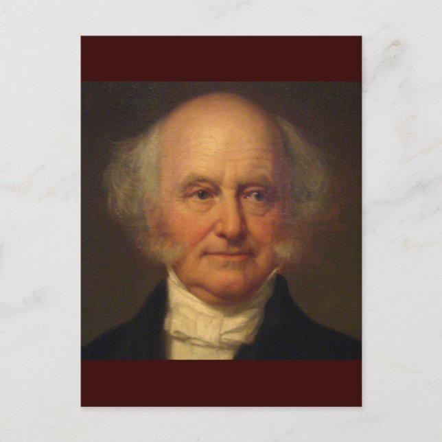 Martin Van Buren 8th President Postcard (Front)