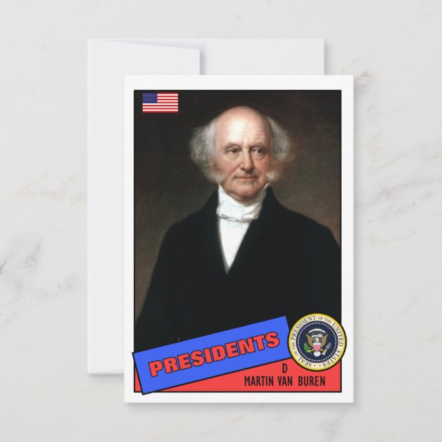 Martin Van Buren Baseball Card (Front)