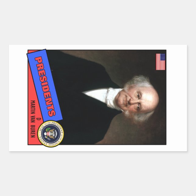 Martin Van Buren Baseball Card Sticker (Front)