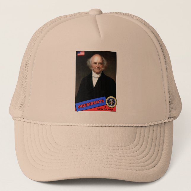 Martin Van Buren Baseball Card Trucker Hat (Front)
