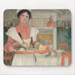 Martina Carrying Breakfast on a Tray, 1904 Mouse Pad