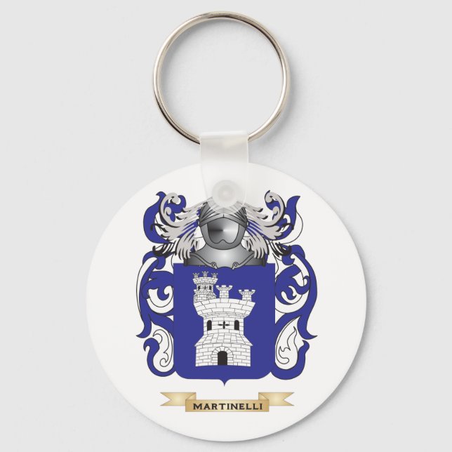 Martinelli Coat of Arms (Family Crest) Keychain (Front)