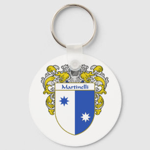 Martinelli Coat of Arms (Mantled) Keychain