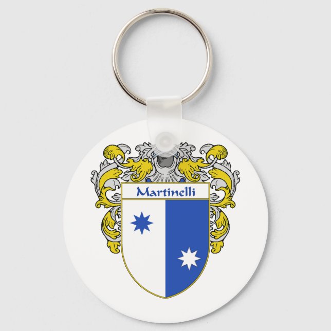 Martinelli Coat of Arms (Mantled) Keychain (Front)