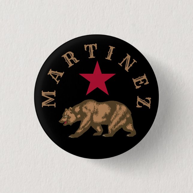 Martinez, California 1 Inch Round Button (Front)