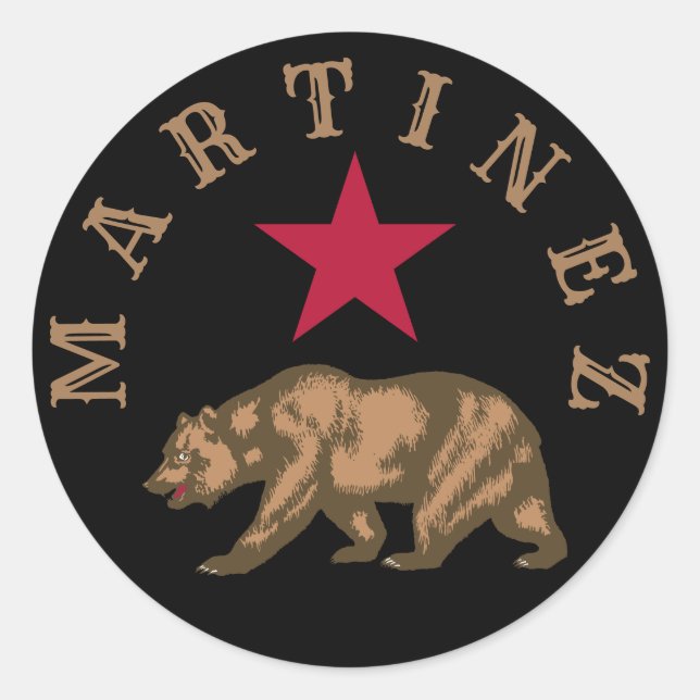 Martinez, California Classic Round Sticker (Front)