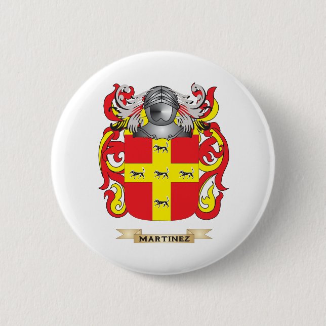 Martinez Coat of Arms (Family Crest) 2 Inch Round Button (Front)