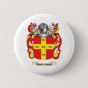 Martinez Coat of Arms (Family Crest) 2 Inch Round Button