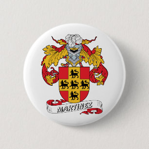 Martinez Family Crest 2 Inch Round Button