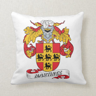Martinez Family Crest Throw Pillow