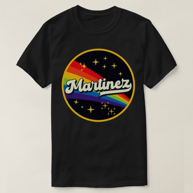 Martinez Rainbow In Space Vintage Style T-Shirt (Design Front)