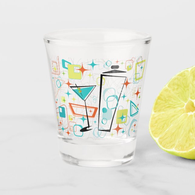 Martini A Go-Go! Shot Glass (Front)