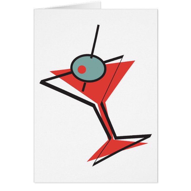 martini à l'olive rétro (Devant)