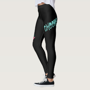 Martini - Alcohol Drink Pop Art, Pink & Turquoise Leggings
