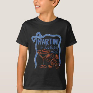 Martini And Lobster Diet Coastal Summer Funny Summ T-Shirt
