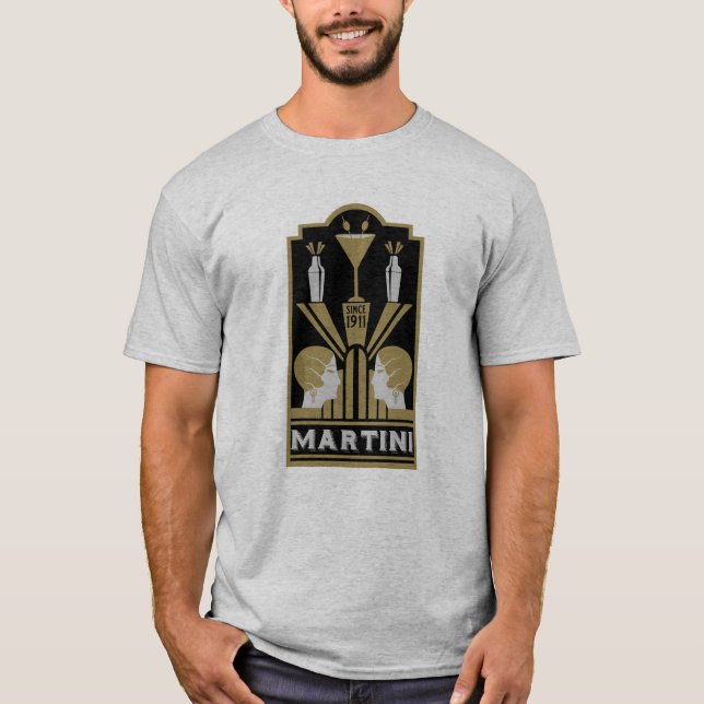 Martini Art Deco Art T-Shirt (Front)
