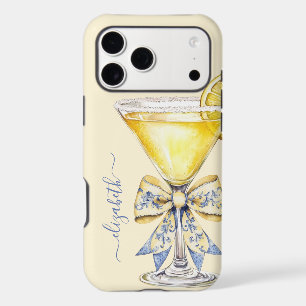 Martini au Citron Élégant Monogrammé