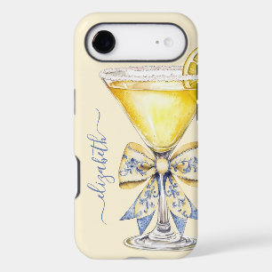 Martini au Citron Élégant Monogrammé