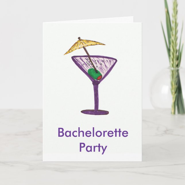 Martini Bachelorette Party Invitation (Front)