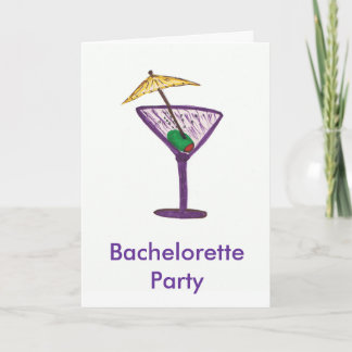 Martini Bachelorette Party Invitation