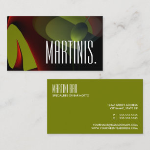 martini bar business card