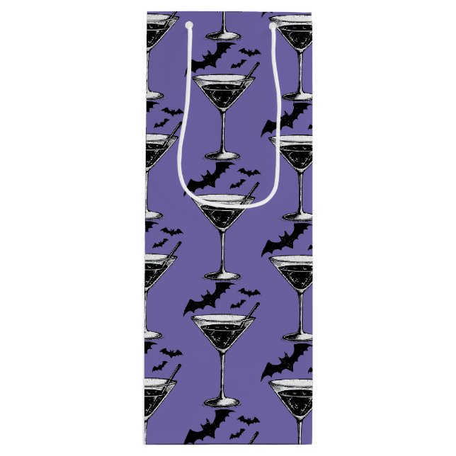 Martini Bats Wine Gift Bag (Front)