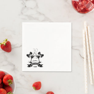 Martini Birthday Bow Napkin