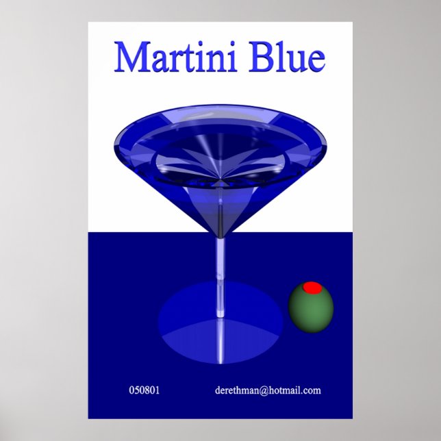 Martini Blue (print) Poster (Front)