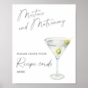 Martini bridal shower Your recipe card here Poster
