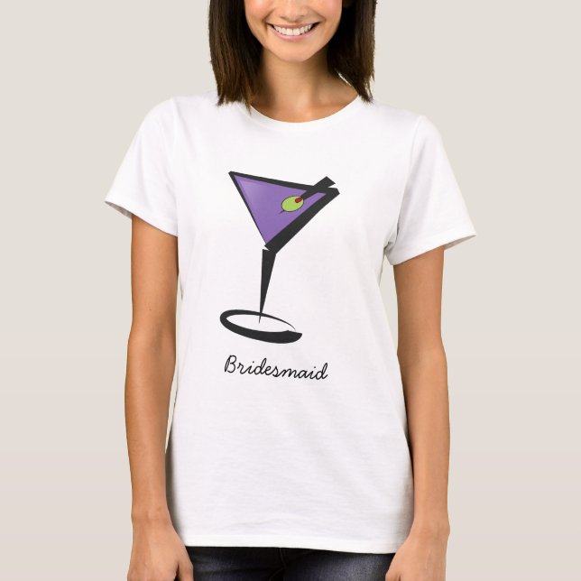 Martini bridesmaids bridal party shirts (Front)