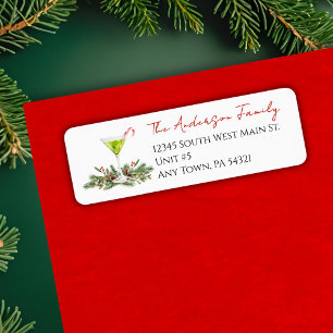 Martini Candy Cane Cocktail Christmas Mailing