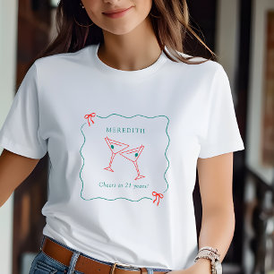 Martini Cheers 21st Birthday Guest of Honour T-Shirt