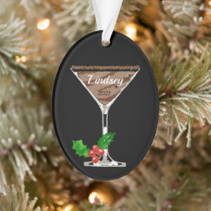 Martini chocolat ornement personnalisé