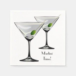 Martini Cockatl Party Napkin