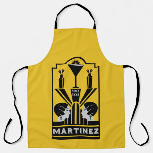 Martini Cocktail Art Deco Apron