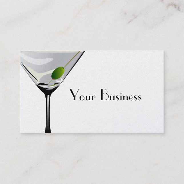 Martini Cocktail Carte de visite Platinum (Devant)