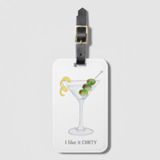 Martini Cocktail Luggage Tag