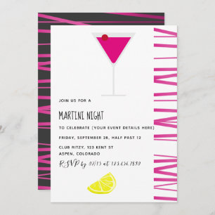 Martini Cocktail Night Party Invitation
