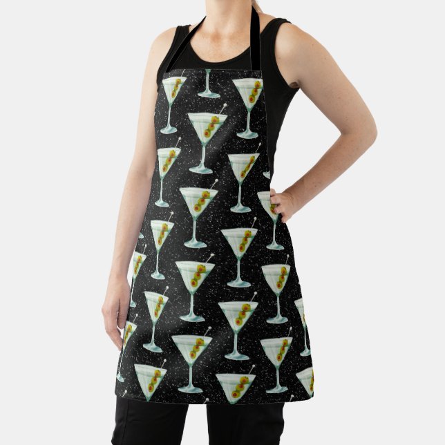Martini Cocktail Pattern Apron (Insitu)