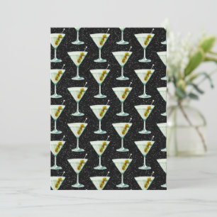 Martini Cocktail Pattern Invitation