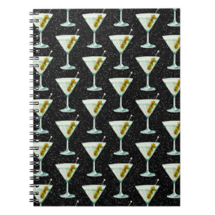 Martini Cocktail Pattern Notebook