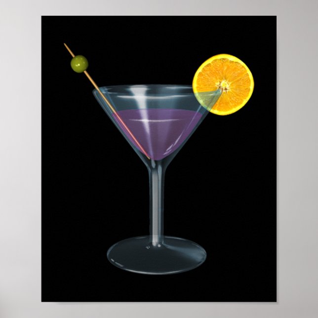Martini Cocktail Poster - SRF (Front)