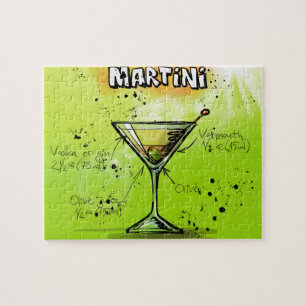 Martini Cocktail Recipe Jigsaw Puzzle