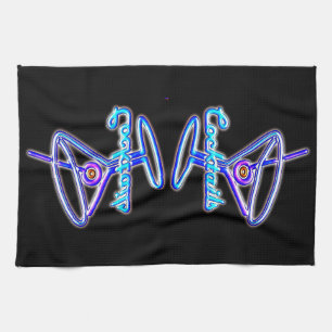 Martini cocktail retro neon sign kitchen towel